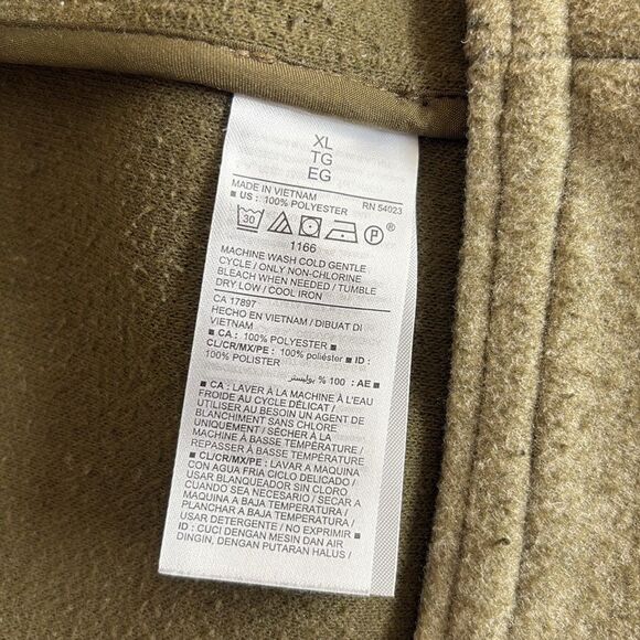 Old Navy Soft Brushed Sherpa Trim Aviator Style Bomber Jacket Moss Green - Picture 12 of 12